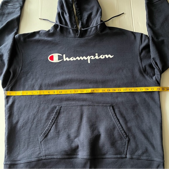 Champion Mens Pullover Hoodie Navy Blue Size 2XL - Picture 6 of 9